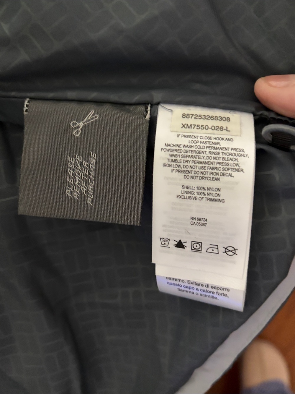 Columbia Light Gray and Dark Gray Hooded Waterproof Interchangeable Jacket (L) - Picture 13 of 14